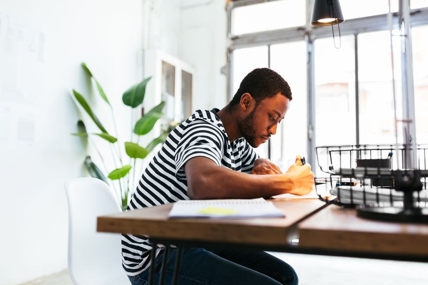 Man at desk