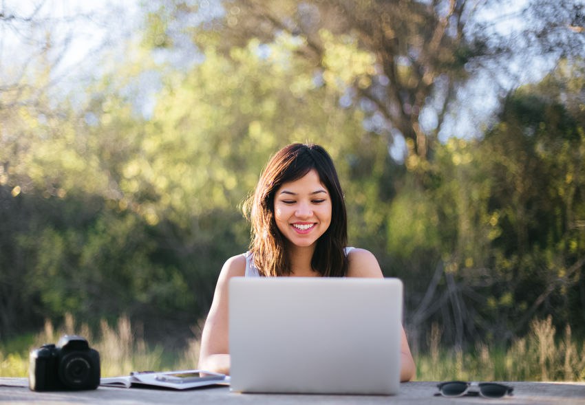 Woman at computer